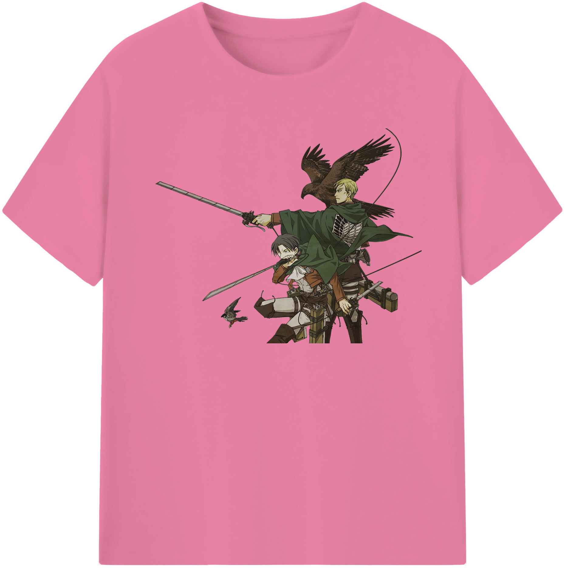 （画像用） 進撃の巨人 Attack on Titan 綿100％半袖Tシャツ（フロントプリント）